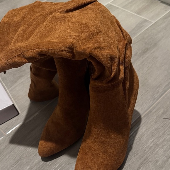 Women's Tan Suede Boots - Picture 2 of 5